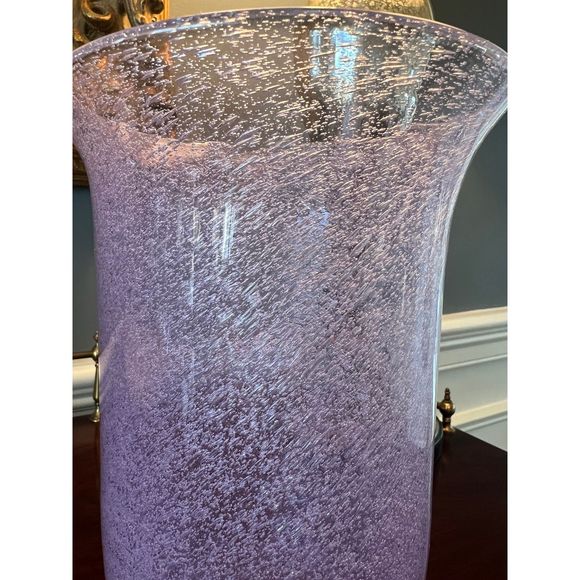 Vintage Beranek/Skrydlovice Glassworkds Bubble Style Large Vase Hand Blown - Picture 5 of 9
